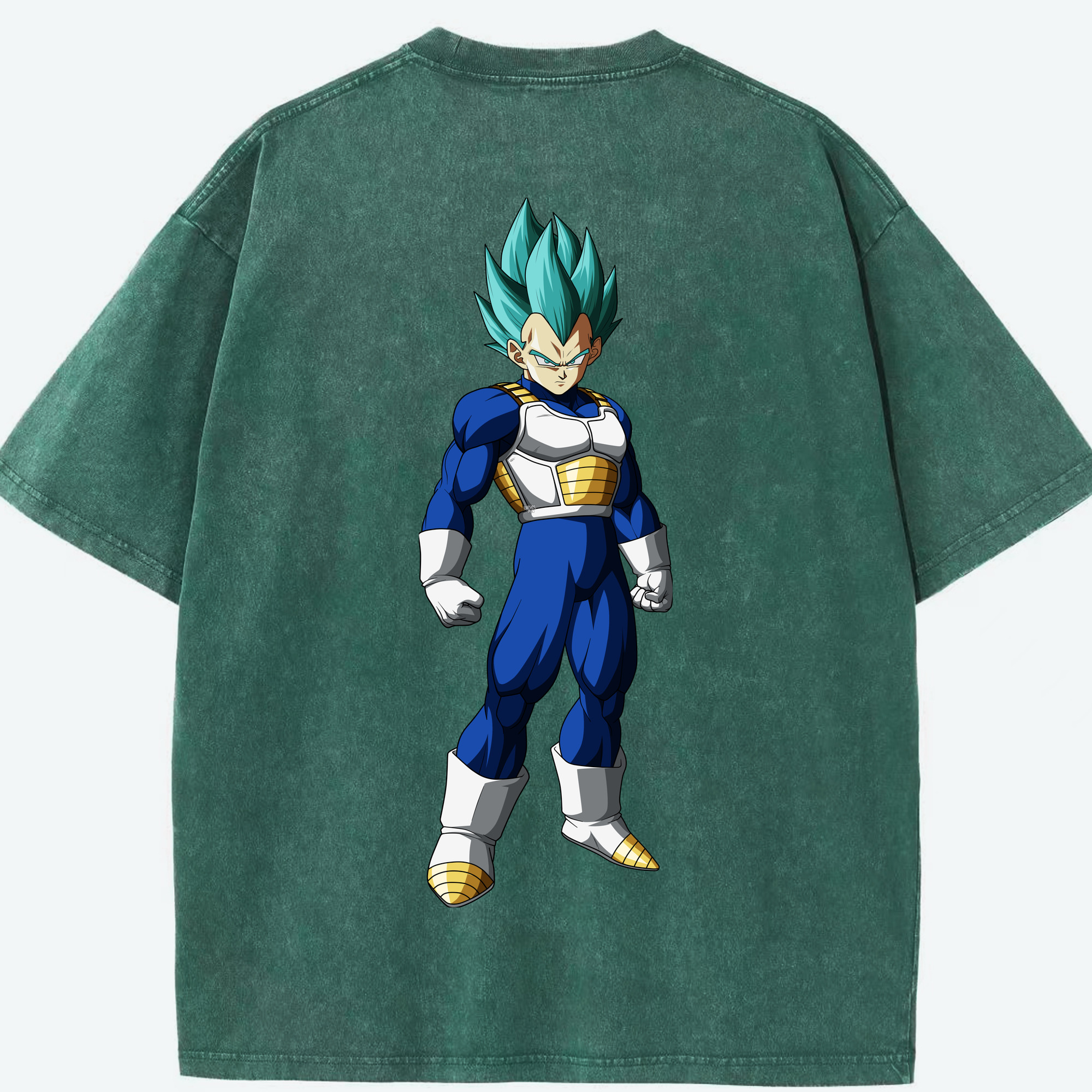（画像用） ドラゴンボール ベジータ四世（Bejīta Yonsei）DRAGON BALL Vegeta IV 綿100% ヴィンテージ風 半袖Tシャツ（背面プリント）